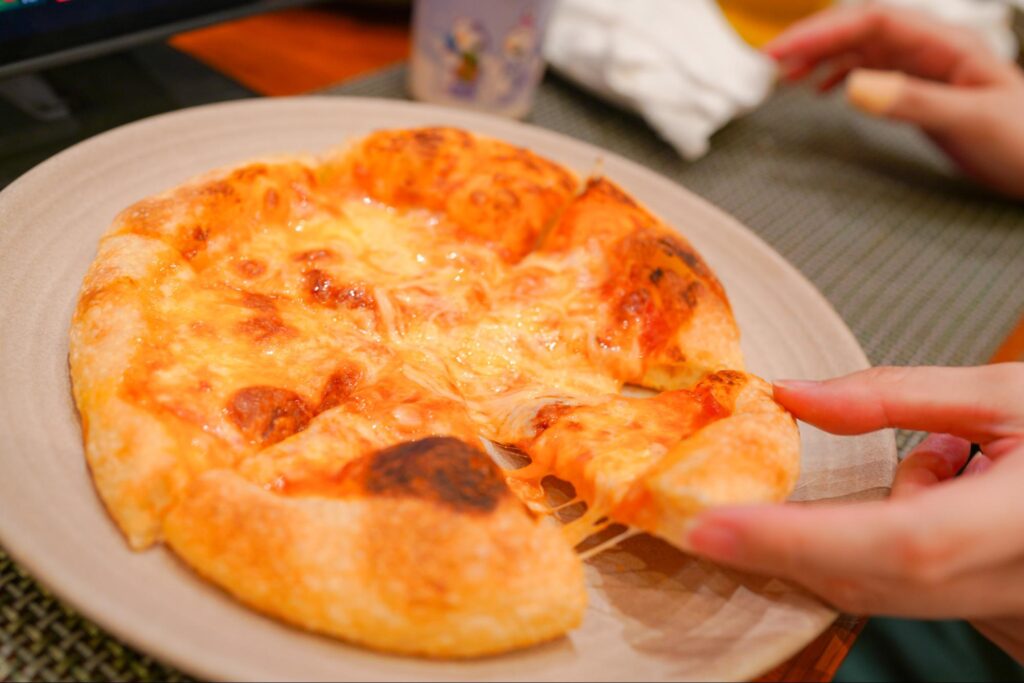 キッズメニューにあったチーズピザ