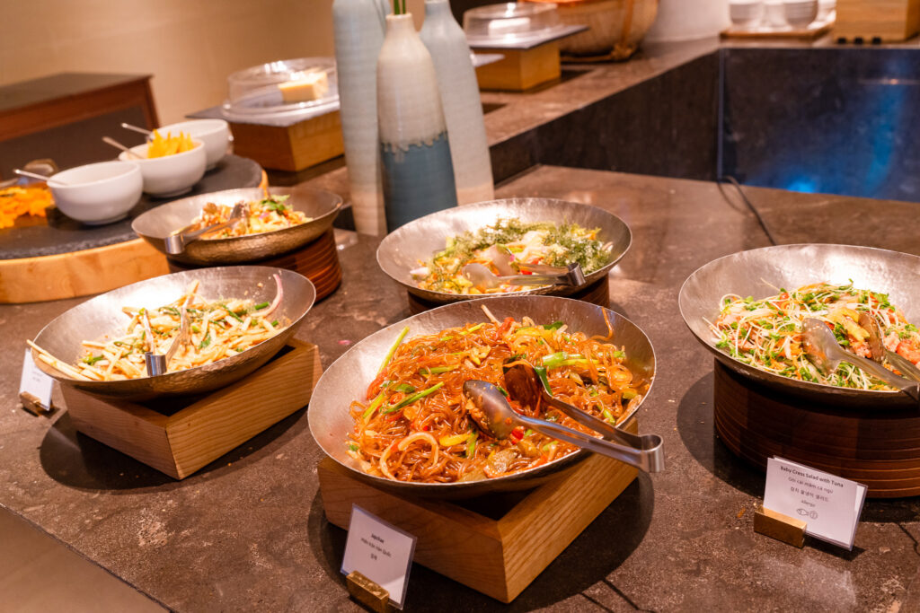 韓国風の朝食も嬉しいところ